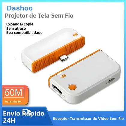 Imagem de Adaptador HDMI Sem Fio 1080P Com Alcance De 50M, Dongle Tipo C Para TV, Receptor Extensor De Display