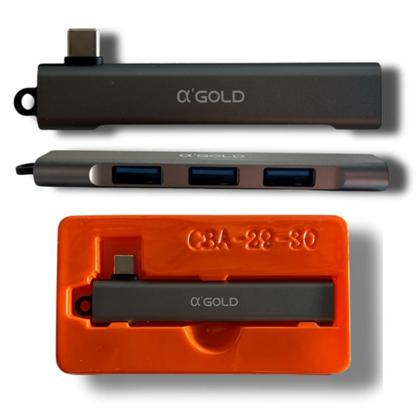 Imagem de Adaptador HUB 3.0 Multi USB C com 4 Portas USB A'Gold CBA-30