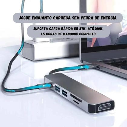 Imagem de Adaptador Hub Para Mac book Air M1 M2 Dex Usb-c Hdmi 4k