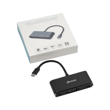 Imagem de Adaptador Hub Tipo C 5 Em 1 Hdmi Vga 5gbps Usb3.0 Pd P2