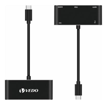 Imagem de Adaptador Hub Tipo C 5 Em 1 Hdmi Vga 5gbps Usb3.0 Pd P2