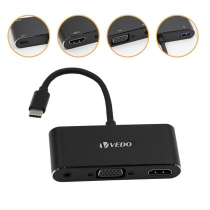 Imagem de Adaptador Hub Tipo C 5 Em 1 Hdmi Vga 5gbps Usb3.0 Pd P2