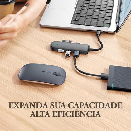 Imagem de Adaptador Hub Tipo C 5 em 1 Usb 3.0 2.0 Leitor Cartão Mcdodo