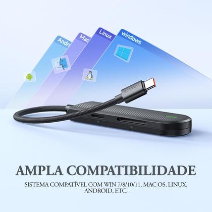 Imagem de Adaptador Hub Tipo C 5 em 1 Usb 3.0 2.0 Leitor Cartão Mcdodo
