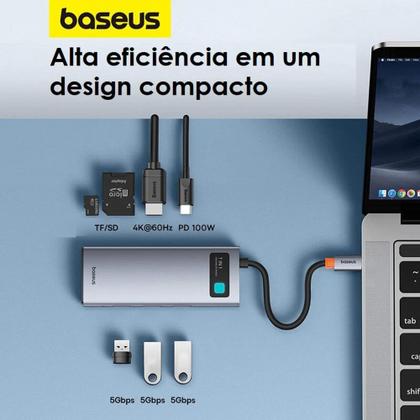 Imagem de Adaptador Hub USB 7 em 1 - Doca Tipo-C HDMI para notebook Pro/Air M1/M2