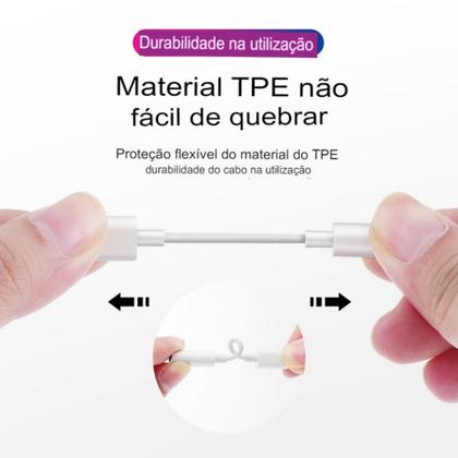 Imagem de Adaptador iPhone Fone P2 Cabo Auxiliar Compatível iPhone 11 12 13 14