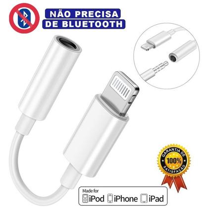 Imagem de Adaptador iPhone Fone P2 Cabo Auxiliar Para iPhone 11 12 13 14