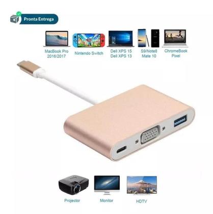 Imagem de Adaptador IT Blue LE-4119 USB-C para VGA Full HD 1080p