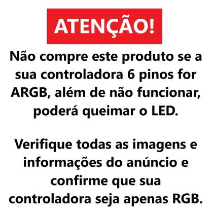 Imagem de Adaptador led rgb 12v 4 pinos para controladoras 6 pinos