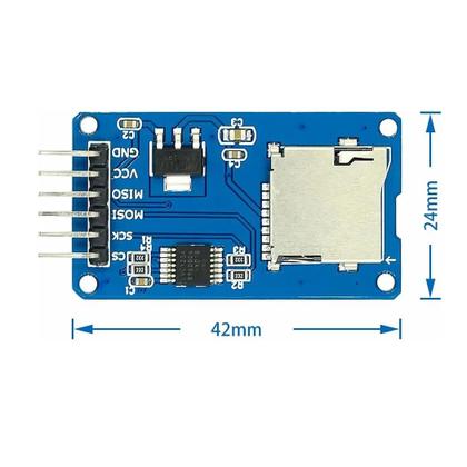 Imagem de Adaptador Leitor De Cartão Micro SD SDHC TF Módulo Interface SPI Compatível Com Arduino Raspberry Pi