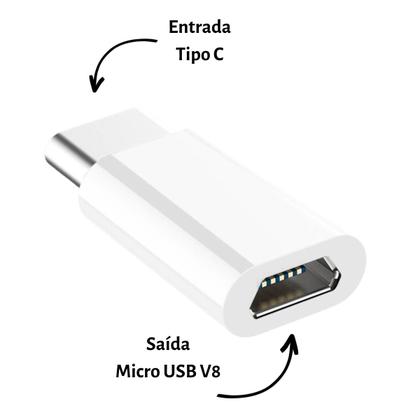 Imagem de Adaptador Micro Usb 2.1 P/ Tipo C Macho Celular Tablet Mouse