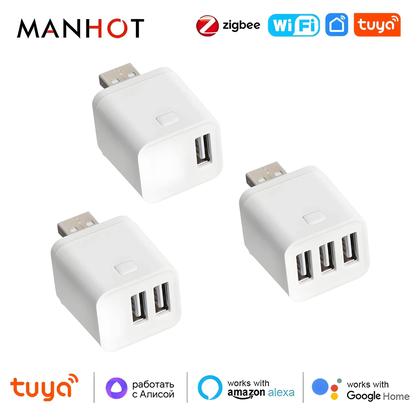 Imagem de Adaptador Micro USB Inteligente WiFi Zigbee Interruptor 5V Mini Plug De Energia Para Alexa Google