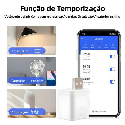 Imagem de Adaptador Micro USB Inteligente WiFi Zigbee Interruptor 5V Mini Plug De Energia Para Alexa Google