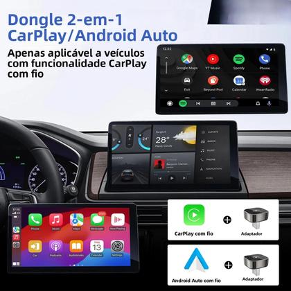 Imagem de Adaptador Mini Wireless CarPlay Para Apple E Android, Plug And Play, Sem Bateria Necessária,