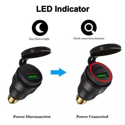 Imagem de Adaptador moto Tomada 12v Bmw Gs 850 1200 1250 - Original Tipo C