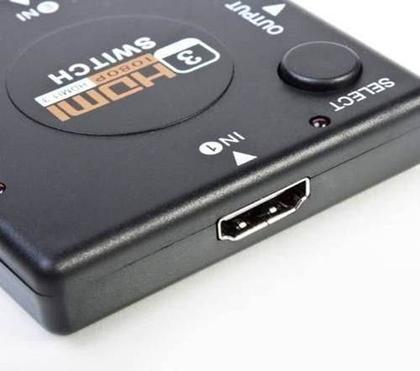 Imagem de Adaptador Multiplicador Hub Switch Hdmi 3x1 Splitter 4k 3d