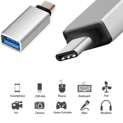 Imagem de Adaptador OTG USB 3.0 Femea para Tipo C 3.1 Macho
