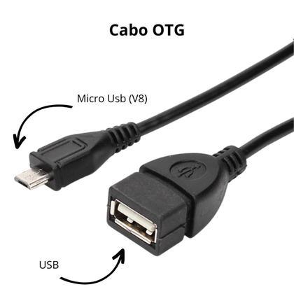 Imagem de Adaptador OTG USB Fêmea para Micro USB V8 Macho 10Uni