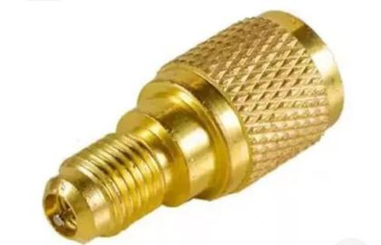 Imagem de Adaptador p/ manifold do r22 p/ r410 1/4 macho  x 5/16 fêmea vulkan