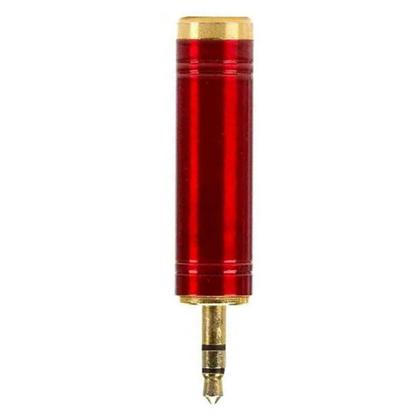 Imagem de Adaptador P10 X P2 Stereo Profissiona Vermelho Dourado CS703