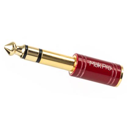 Imagem de Adaptador P2 Fêmea para P10 Estéreo Macho Vermelho