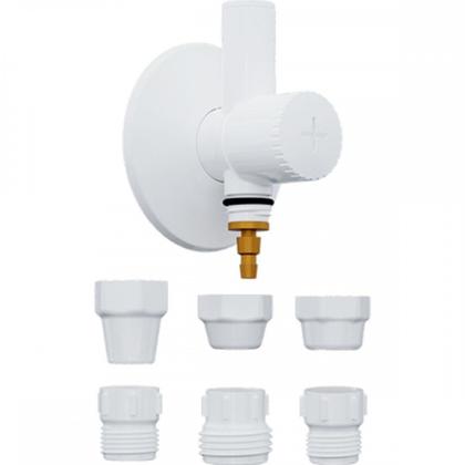 Imagem de Adaptador Para Filtro De Agua Blukit 6Em1 Com Registro Branco 310906-21