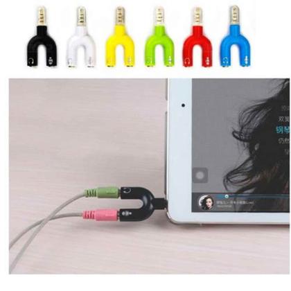 Imagem de Adaptador Para Fone Headset Microfone Lapela P2 X P3 Áudio