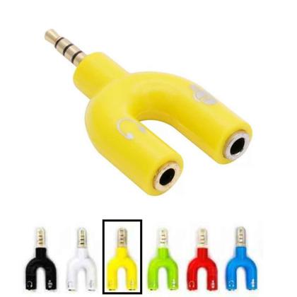 Imagem de Adaptador Para Fone Headset Microfone Lapela P2 X P3 Áudio