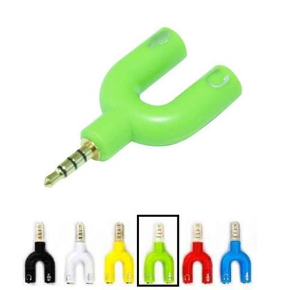 Imagem de Adaptador Para Fone Headset Microfone Lapela P2 X P3 Áudio