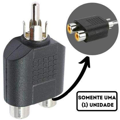 Imagem de Adaptador Plug Conector Rca X 2rca Femêa Chipsce - Unitário