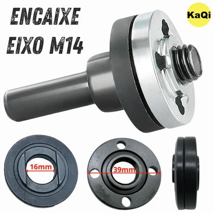 Imagem de Adaptador Politriz Lixadeira Esmerilhadeira Kit Protetor Disco Chave Punho Auxiliar M14 Corte KaQi