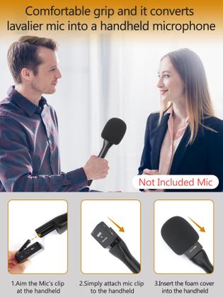 Imagem de Adaptador portátil de microfone de entrevista YOUSHARES para Rode Wireless Go II/Wireless PRO/Wireless ME/DJI MIC/DJI Mic 2