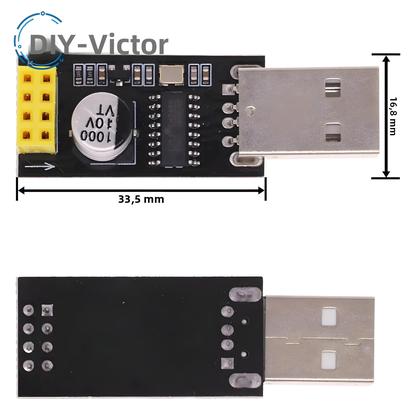 Imagem de Adaptador Programador ESP01 ESP8266 CH340G USB UART GPIO0 Módulo De Placa De Desenvolvimento Serial