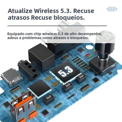 Imagem de Adaptador Receptor De Áudio Sem Fio Bluetooth 5.3 USB U-Disk Com Saída RCA 3.5MM AUX E Conector De