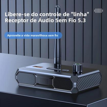 Imagem de Adaptador Receptor De Áudio Sem Fio Bluetooth 5.3 USB U-Disk Com Saída RCA 3.5MM AUX E Conector De