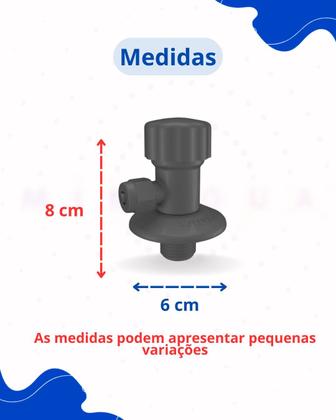 Imagem de Adaptador Registro Regulador de Vazão 6mm 1/4" Purificador