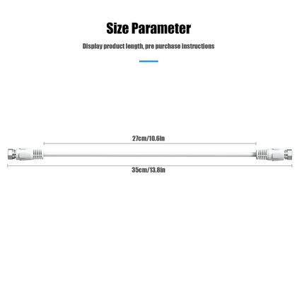 Imagem de Adaptador RF de cabo coaxial de 1 pé RG6 75 Ohm Shield, pacote com 2 unidades, branco