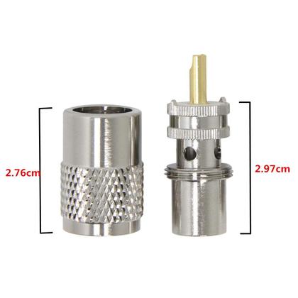 Imagem de Adaptador RF PL-259 UHF, conector de solda macho, pacote com 20