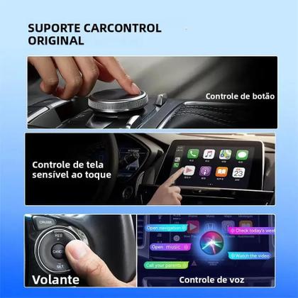 Imagem de Adaptador Sem Fio CarPlay e Android Auto - AI Box com Bluetooth para Rádio do Carro
