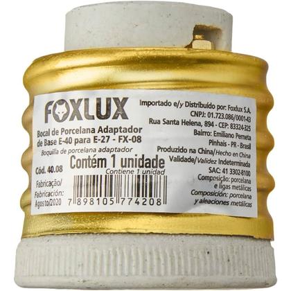 Imagem de Adaptador soquete e40 para e27 louça foxlux * redução