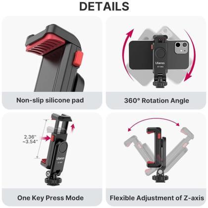 Imagem de Adaptador suporte câmera celular Ulanzi ST-06S com sapata luz montagem