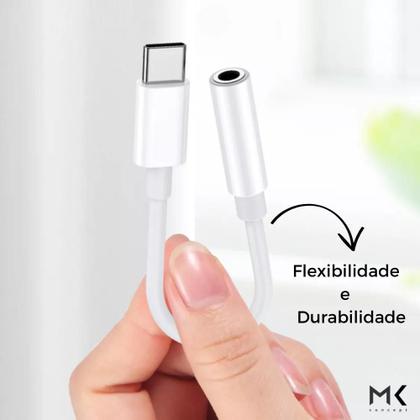 Imagem de Adaptador TIPO C Cabo Fone De Ouvido P2 USB-C