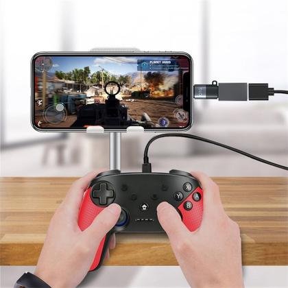 Imagem de Adaptador Tipo C Femea para Lightning Macho iPhone iPad 3.0 Dados p/ Fone de Ouvido Microfone