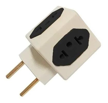 Adaptador Tomada 10 E 20 Amperes Bi Volt Padrao Brasileiro - Bluelions Imagem de Adaptador Tomada 10 E 20 Amperes Bi Volt Padrao Brasileiro