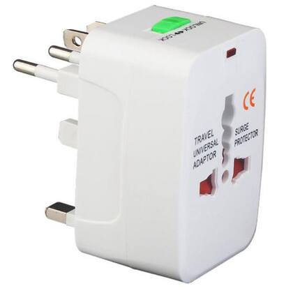 Imagem de Adaptador Tomada Conversor Carregador Universal Padrão 150 Países Viagem Bivolt Energia Global - New