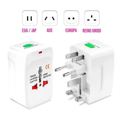 Imagem de Adaptador Tomada Universal Internacional 110v/220v Uk Europa