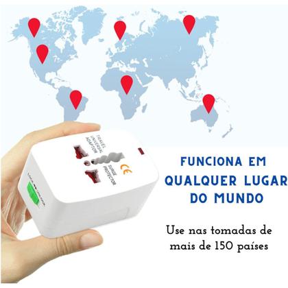 Imagem de Adaptador Tomada Universal Padrão Viagem Bivolt