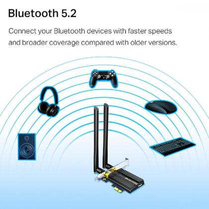 Imagem de Adaptador TP-Link Archer TX50E PCIe Wi-Fi 6 Bluetooth AX3000