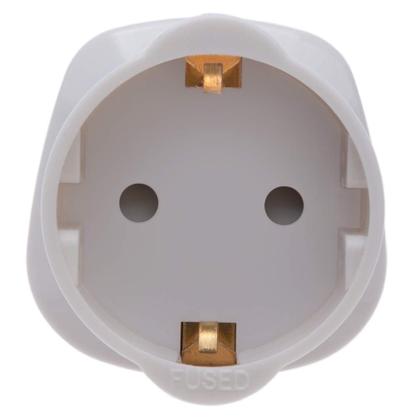 Imagem de Adaptador UE para Reino Unido Schuko Euro Socket 2 pinos para 13A 3 pinos