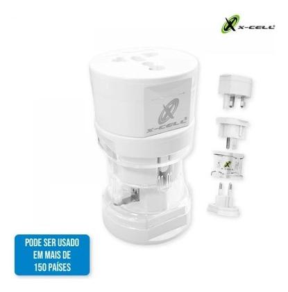 Imagem de Adaptador Universal de Tomada para Viagem Internacional Kit com 4 Peças